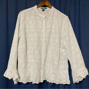 White Eyelet Lauren Ralph Lauren Women's Top 22W